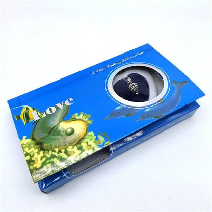 Ocean Love Freshwater Pearl Necklace Set – Real Pearl in Shell (Silver Finish)