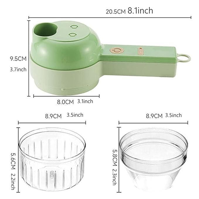 4-in-1 Portable Electric Vegetable Cutter – Wireless Food Chopper