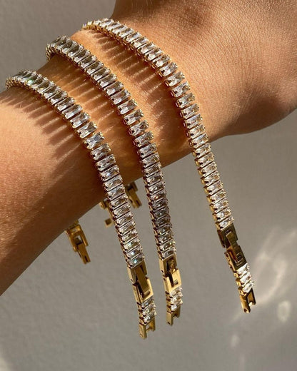 EmeraldGlow™ Tennis Bracelet Set (Pack of 2)