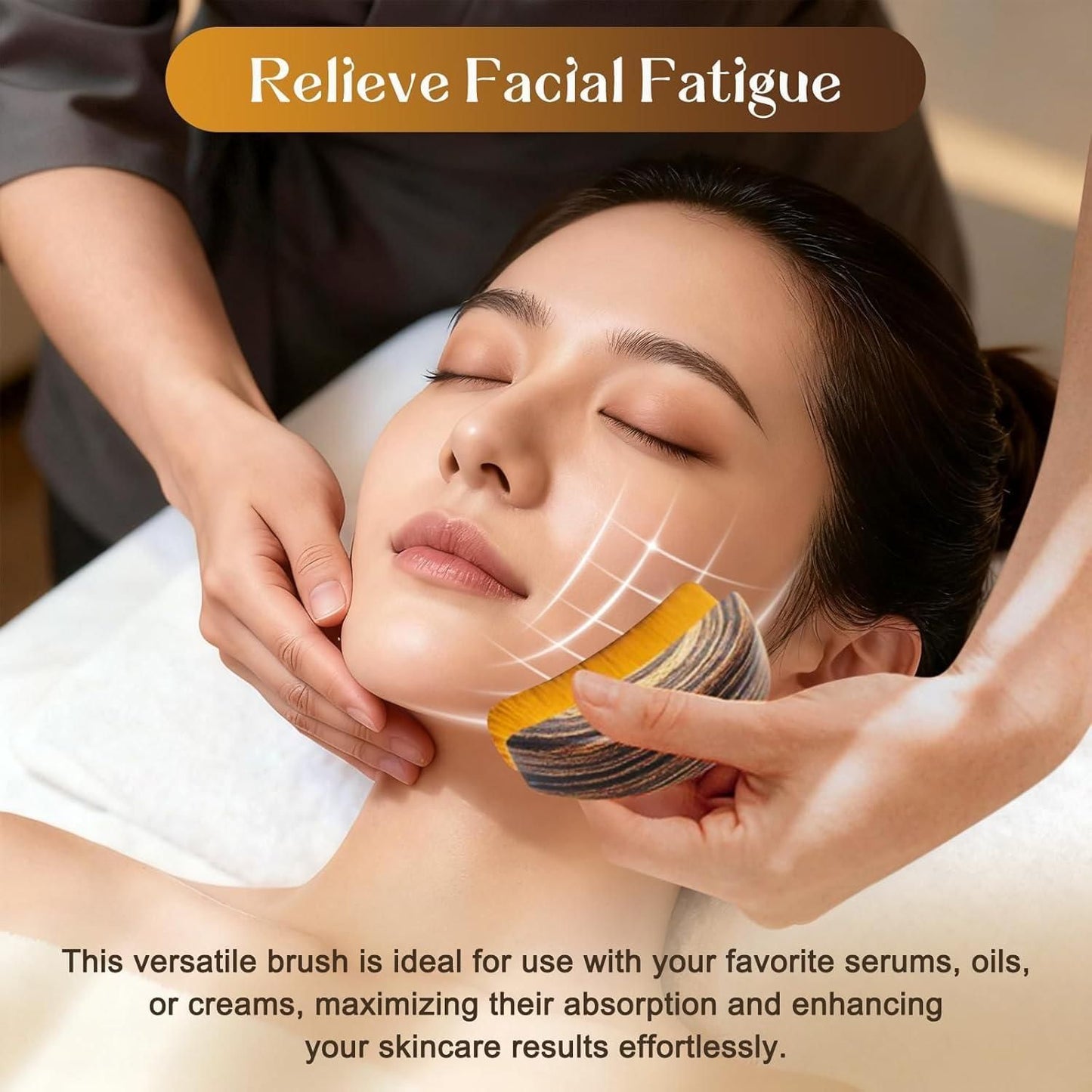 Lymphatic Contour Face Brush – Premium Facial Massager for Jawline, Chin & Neck | Ultra-Soft Bristles for Sculpted, Glowing Skin