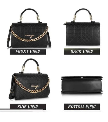 Black Quilted Style Fancy Sling Bag for Women