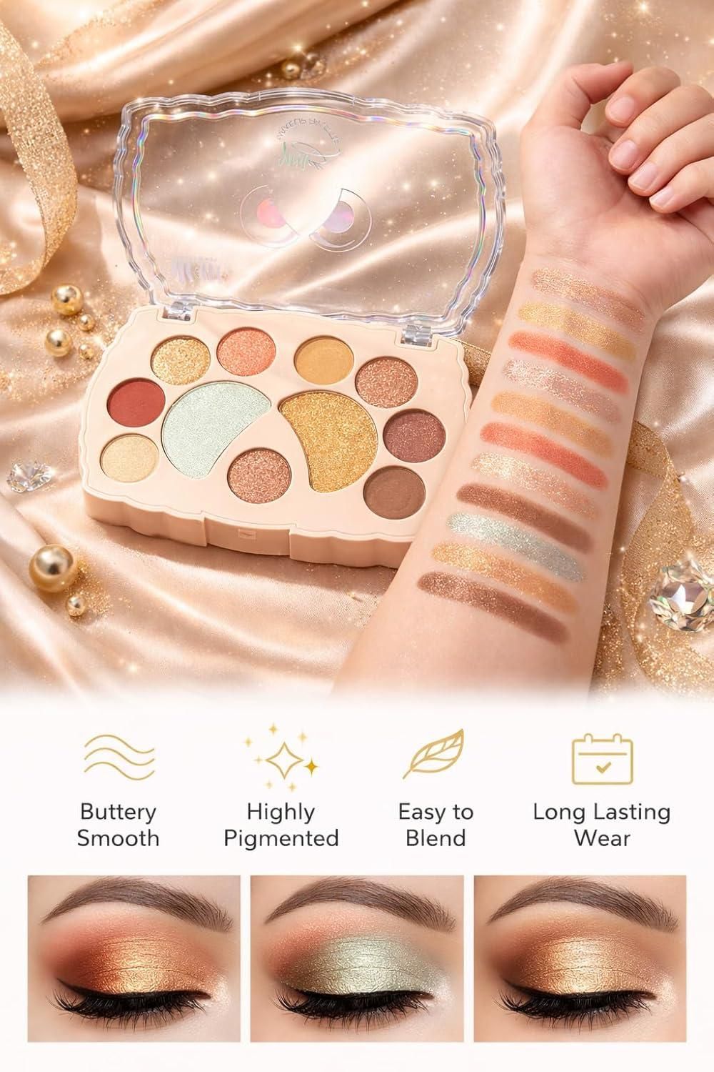 11-Shade Shimmer & Glitter Eyeshadow Palette