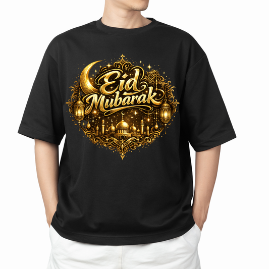 Premium Gold Eid Mubarak T-Shirt – Luxury Islamic Style