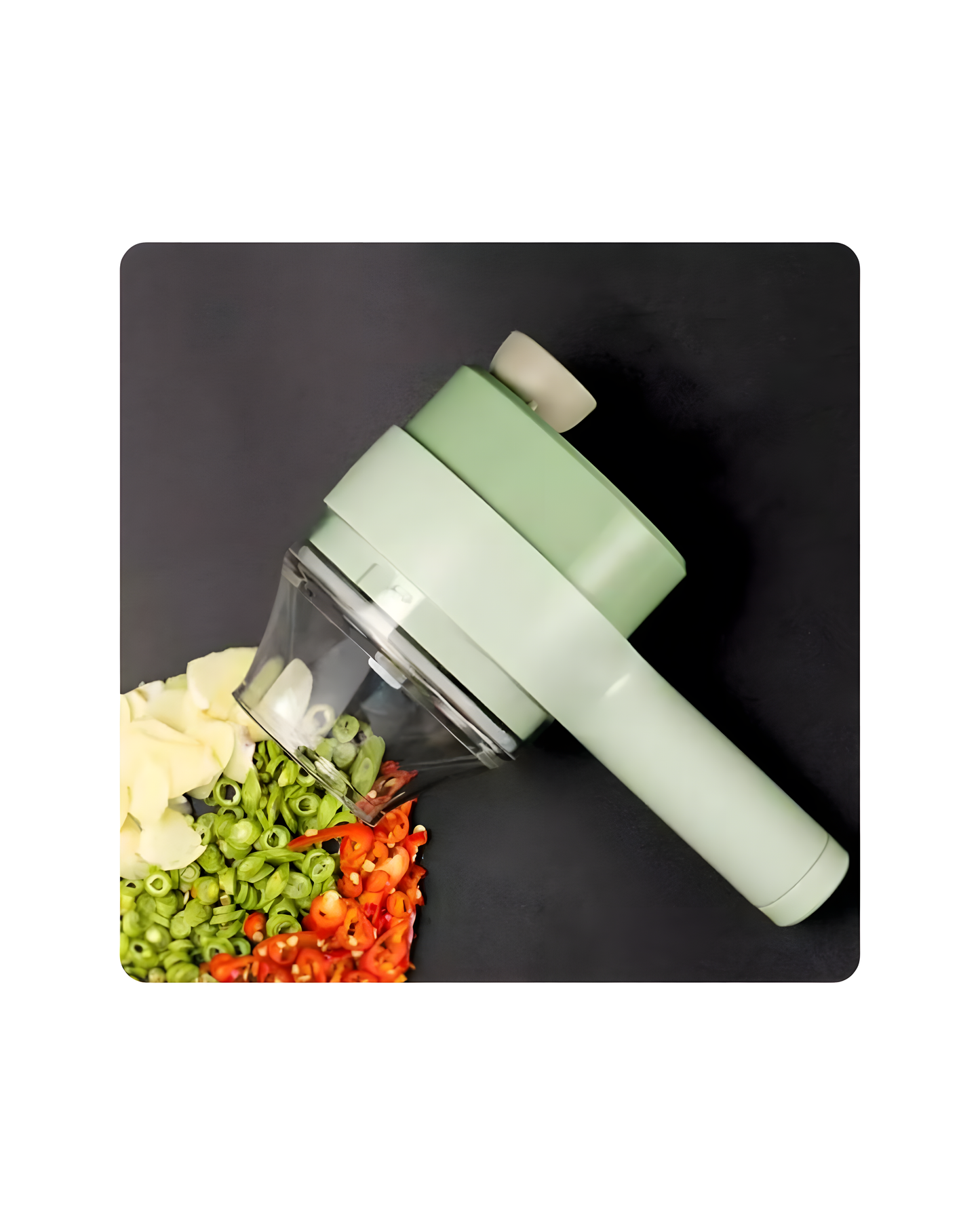 4-in-1 Portable Electric Vegetable Cutter – Wireless Food Chopper