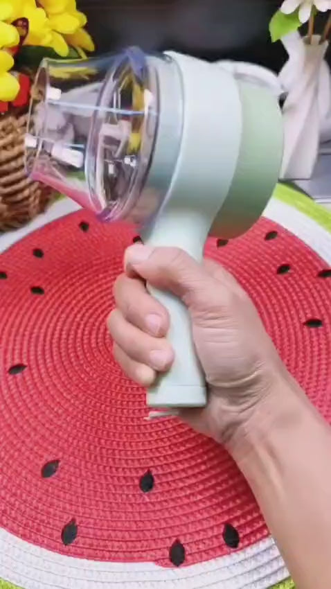 4-in-1 Portable Electric Vegetable Cutter – Wireless Food Chopper